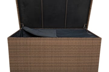Gigant vanntett puteboks XL for utendørs bruk – Oppbevaringsboks i kunstrotting (B150xD90xH101 cm) - Sand - Hagemøbler & utemiljø - Utendørsoppbevaring - Puteoppbevaring - Puteboks & putekasse