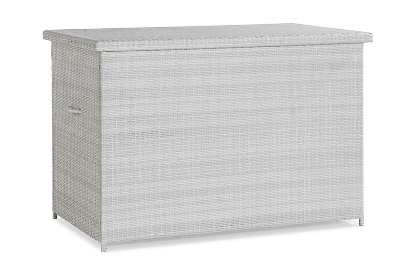 Gigant vanntett puteboks XL for utendørs bruk – Oppbevaringsboks i kunstrotting (B150xD90xH101 cm) - Hvit - Hagemøbler & utemiljø - Utendørsoppbevaring - Puteoppbevaring - Puteboks & putekasse