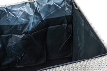 Gigant vanntett puteboks XL for utendørs bruk – Oppbevaringsboks i kunstrotting (B150xD90xH101 cm) - Hvit - Hagemøbler & utemiljø - Utendørsoppbevaring - Puteoppbevaring - Puteboks & putekasse