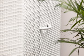 Gigant vanntett puteboks XL for utendørs bruk – Oppbevaringsboks i kunstrotting (B150xD90xH101 cm) - Hvit - Hagemøbler & utemiljø - Utendørsoppbevaring - Puteoppbevaring - Puteboks & putekasse