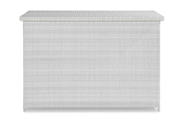 Gigant vanntett puteboks XL for utendørs bruk – Oppbevaringsboks i kunstrotting (B150xD90xH101 cm) - Hvit - Hagemøbler & utemiljø - Utendørsoppbevaring - Puteoppbevaring - Puteboks & putekasse