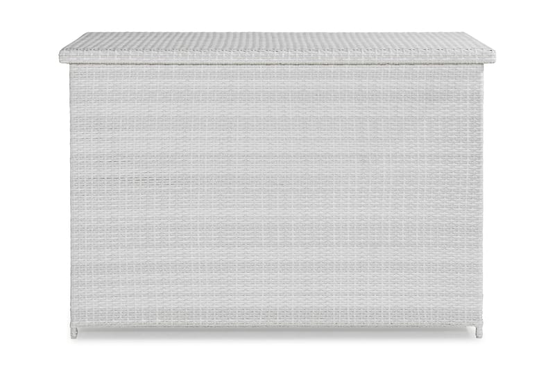 Gigant vanntett puteboks XL for utendørs bruk – Oppbevaringsboks i kunstrotting (B150xD90xH101 cm) - Hvit - Hagemøbler & utemiljø - Utendørsoppbevaring - Puteoppbevaring - Puteboks & putekasse