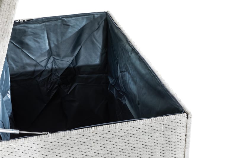 Gigant vanntett puteboks XL for utendørs bruk – Oppbevaringsboks i kunstrotting (B150xD90xH101 cm) - Hvit - Hagemøbler & utemiljø - Utendørsoppbevaring - Puteoppbevaring - Puteboks & putekasse