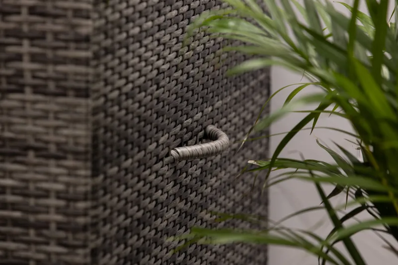 Gigant vanntett puteboks XL for utendørs bruk – Oppbevaringsboks i kunstrotting (B150xD90xH101 cm) - Grå - Hagemøbler & utemiljø - Utendørsoppbevaring - Puteoppbevaring - Puteboks & putekasse