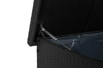 Gigant vanntett puteboks XL for utendørs bruk – Oppbevaringsboks i kunstrotting (B150xD90xH101 cm) - Svart - Hagemøbler & utemiljø - Utendørsoppbevaring - Puteoppbevaring - Puteboks & putekasse