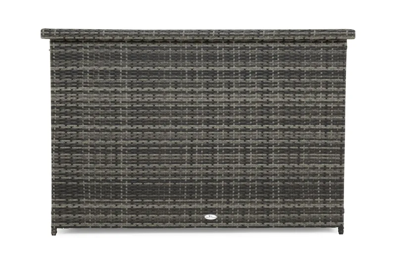 Gigant vanntett puteboks XL for utendørs bruk – Oppbevaringsboks i kunstrotting (B150xD90xH101 cm) - Grå - Hagemøbler & utemiljø - Utendørsoppbevaring - Puteoppbevaring - Puteboks & putekasse