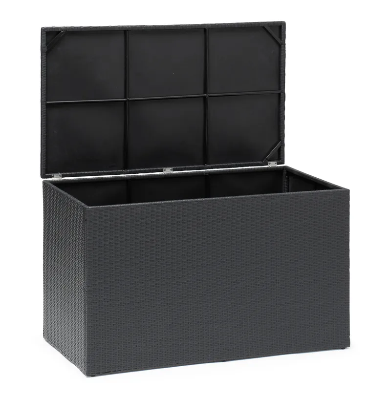 Hillerstorp Boston putekasse XL 136x78 cm - Kunstrotting/Grå/Svart - Hagemøbler & utemiljø - Utendørsoppbevaring - Puteoppbevaring - Puteboks & putekasse