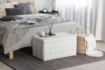 Michigan Pu-Lærtekasse |42|72|40 Cm - Grå - Møbler - Stoler - Krakk - Fotskammel