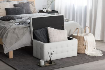 Michigan Pu-Lærtekasse |42|72|40 Cm - Grå - Hagemøbler & utemiljø - Utendørsoppbevaring - Puteoppbevaring - Puteboks & putekasse