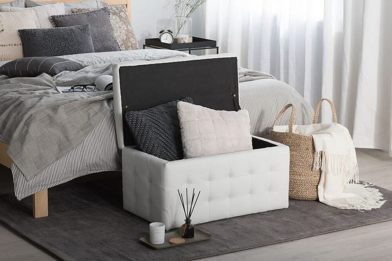 Michigan Pu-Lærtekasse |42|72|40 Cm - Grå - Hagemøbler & utemiljø - Utendørsoppbevaring - Puteoppbevaring - Puteboks & putekasse