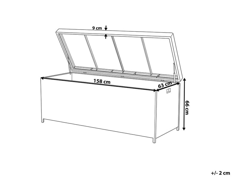 Modena Puteboks 158 cm - Hvit - Hagemøbler & utemiljø - Utendørsoppbevaring - Puteoppbevaring - Puteboks & putekasse