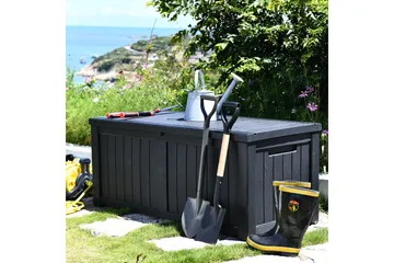 Praia Oppbevaringsboks Svart - Hagemøbler & utemiljø - Utendørsoppbevaring - Puteoppbevaring - Puteboks & putekasse