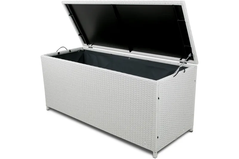 Pute-/putekasse 420 L - Hvit - Hagemøbler & utemiljø - Utendørsoppbevaring - Puteoppbevaring - Puteboks & putekasse