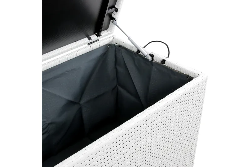 Pute-/putekasse 420 L - Hvit - Hagemøbler & utemiljø - Utendørsoppbevaring - Puteoppbevaring - Puteboks & putekasse