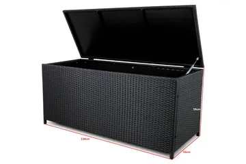 Pute-/putekasse 420 L - Antrasitt - Hagemøbler & utemiljø - Utendørsoppbevaring - Puteoppbevaring - Puteboks & putekasse