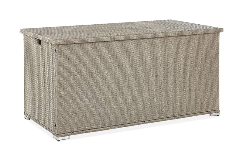 Putekasse Cebrosa 155x75 cm - Taupe/Kunstrotting - Hagemøbler & utemiljø - Utendørsoppbevaring - Puteoppbevaring - Puteboks & putekasse
