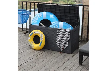 Saya Oppbevaringsboks Grå - Hagemøbler & utemiljø - Utendørsoppbevaring - Puteoppbevaring - Puteboks & putekasse