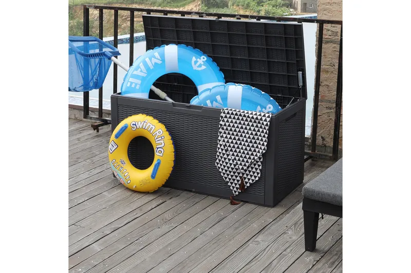 Saya Oppbevaringsboks Grå - Hagemøbler & utemiljø - Utendørsoppbevaring - Puteoppbevaring - Puteboks & putekasse