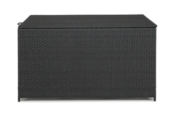 Sydney vanntett puteboks Large for utendørs bruk – Oppbevaringsboks i kunstrotting (B140xD80xH90 cm) - Svart - Hagemøbler & utemiljø - Utendørsoppbevaring - Puteoppbevaring - Puteboks & putekasse