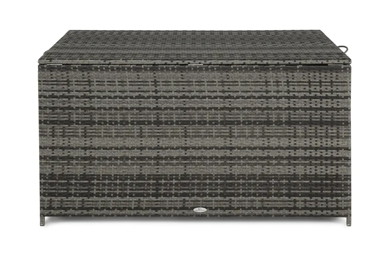 Sydney vanntett puteboks Large for utendørs bruk – Oppbevaringsboks i kunstrotting (B140xD80xH90 cm) - Grå - Hagemøbler & utemiljø - Utendørsoppbevaring - Puteoppbevaring - Puteboks & putekasse