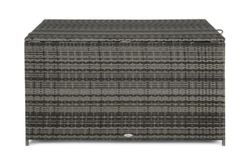Sydney vanntett puteboks Large for utendørs bruk – Oppbevaringsboks i kunstrotting (B140xD80xH90 cm) - Grå - Hagemøbler & utemiljø - Utendørsoppbevaring - Puteoppbevaring - Puteboks & putekasse