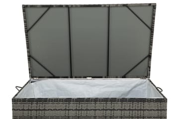 Sydney vanntett puteboks Large for utendørs bruk – Oppbevaringsboks i kunstrotting (B140xD80xH90 cm) - Grå - Hagemøbler & utemiljø - Utendørsoppbevaring - Puteoppbevaring - Puteboks & putekasse