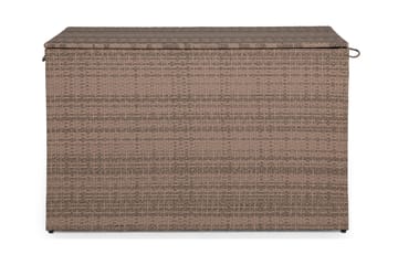 Sydney vanntett puteboks Large for utendørs bruk – Oppbevaringsboks i kunstrotting (B140xD80xH90 cm) - Sand - Hagemøbler & utemiljø - Utendørsoppbevaring - Puteoppbevaring - Puteboks & putekasse