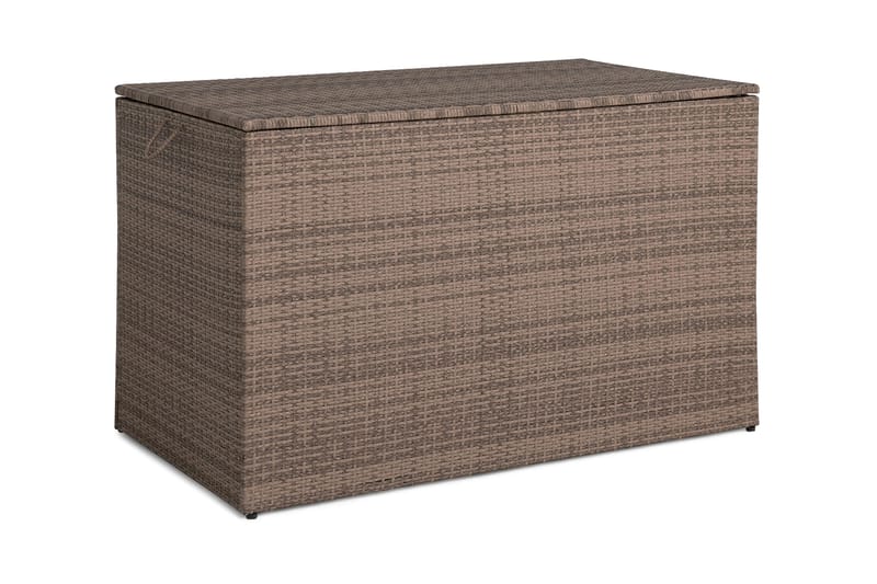 Sydney vanntett puteboks Large for utendørs bruk – Oppbevaringsboks i kunstrotting (B140xD80xH90 cm) - Sand - Hagemøbler & utemiljø - Utendørsoppbevaring - Puteoppbevaring - Puteboks & putekasse