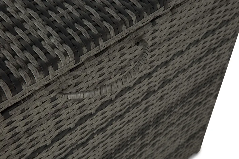 Sydney vanntett puteboks Large for utendørs bruk – Oppbevaringsboks i kunstrotting (B140xD80xH90 cm) - Grå - Hagemøbler & utemiljø - Utendørsoppbevaring - Puteoppbevaring - Puteboks & putekasse