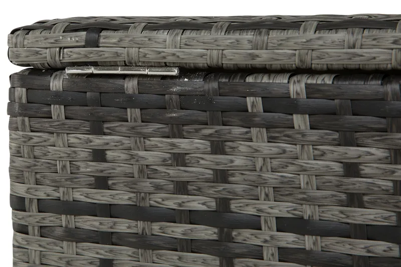 Sydney vanntett puteboks Large for utendørs bruk – Oppbevaringsboks i kunstrotting (B140xD80xH90 cm) - Grå - Hagemøbler & utemiljø - Utendørsoppbevaring - Puteoppbevaring - Puteboks & putekasse