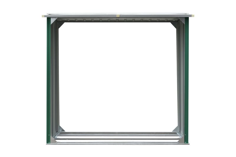 Vedskjul galvanisert stål 172x91x154 cm grønn - Vedoppbevaring