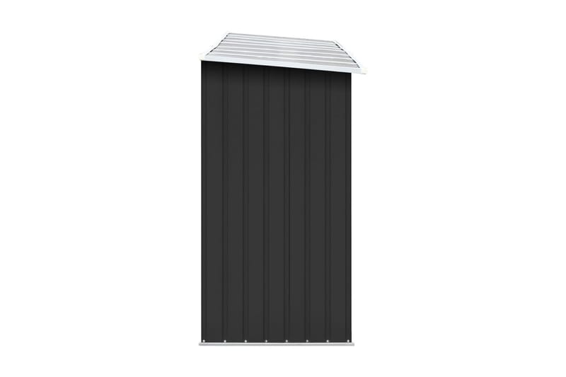 Vedskjul galvanisert stål 330x84x152 cm antrasitt -   - Vedoppbevaring