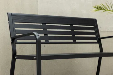 Elvas Utebenk - Svart - Hagemøbler & utemiljø - Utesofa - Hagebenk & utebenk