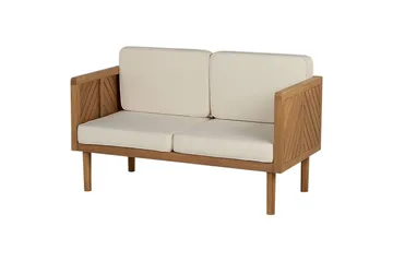 2-sitssoffa Beliani Baratti Light wood||Beige - Hagemøbler & utemiljø - Utesofa - Hagesofa & hagebenk