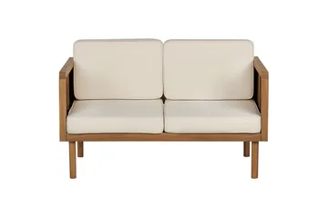 2-sitssoffa Beliani Baratti Light wood||Beige - Hagemøbler & utemiljø - Utesofa - Hagesofa & hagebenk
