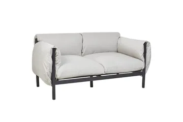 2-sitssoffa Beliani Esperia Grey, Black - Hagemøbler & utemiljø - Utesofa - Hagesofa & hagebenk