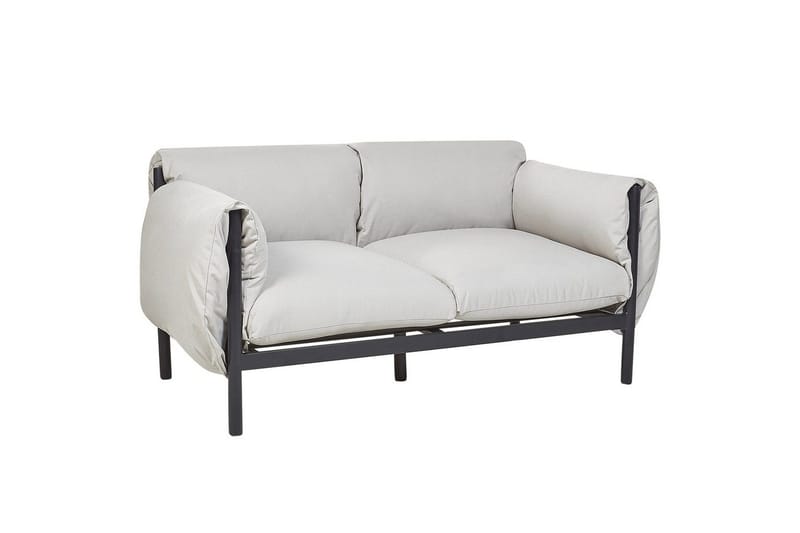 2-sitssoffa Beliani Esperia Grey, Black - Hagemøbler & utemiljø - Utesofa - Hagesofa & hagebenk