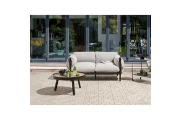 2-sitssoffa Beliani Esperia Grey, Black - Hagemøbler & utemiljø - Utesofa - Hagesofa & hagebenk