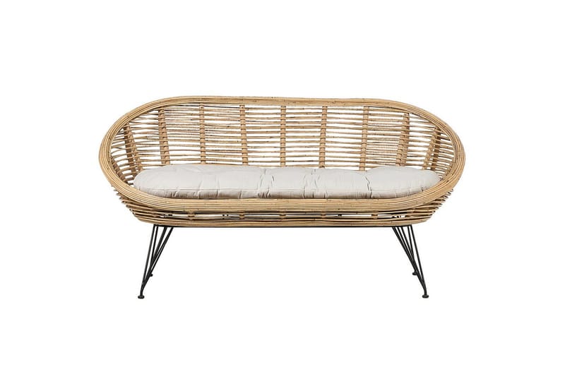 2-sitssoffa Beliani Maratea Natural||Black||Beige