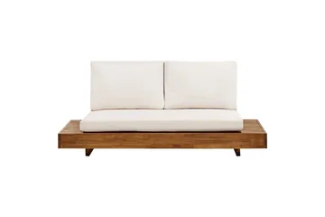 2-sitssoffa Beliani Marettimo Light wood, White - Hagemøbler & utemiljø - Utesofa - Hagesofa & hagebenk