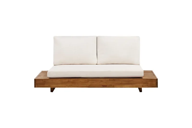 2-sitssoffa Beliani Marettimo Light wood, White