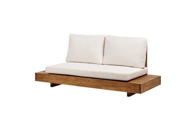 2-sitssoffa Beliani Marettimo Light wood, White - Hagemøbler & utemiljø - Utesofa - Hagesofa & hagebenk