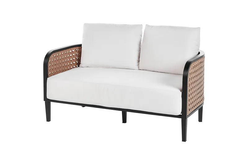 2-sitssoffa Beliani Montefalco White||Black - Hagemøbler & utemiljø - Hagegruppe - Cafemøbler & cafesett