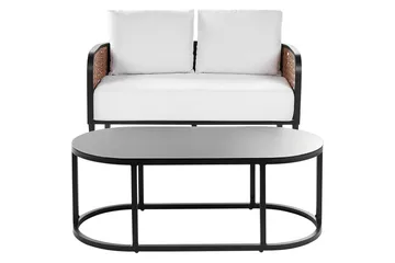 2-sitssoffa Beliani Montefalco White||Black - Hagemøbler & utemiljø - Hagegruppe - Cafemøbler & cafesett