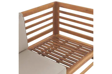 2-sitssoffa Beliani Trani Ljus trä/grått/beige Light wood||Grey||Beige - Hagemøbler & utemiljø - Utesofa - Hagesofa & hagebenk