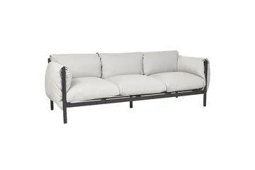 3-sitssoffa Beliani Esperia Grey, Black - Hagemøbler & utemiljø - Utesofa - Hagesofa & hagebenk