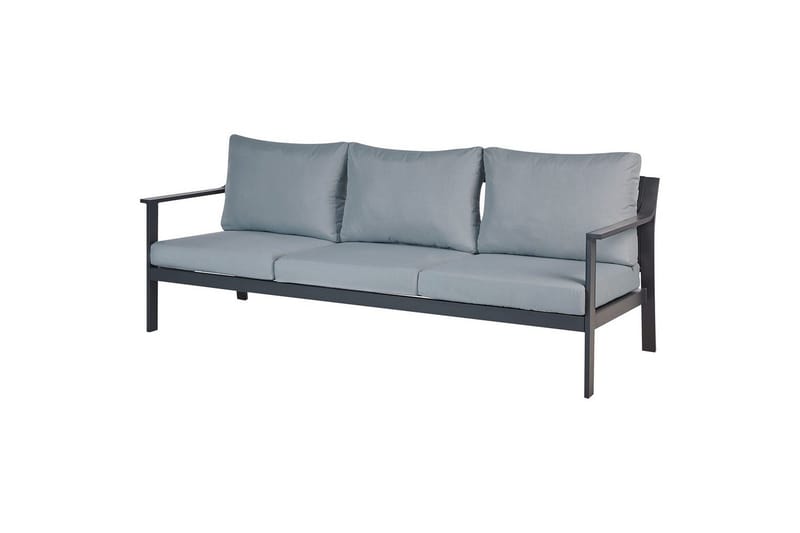 3-sitssoffa Beliani Kiato Grå/svart Grey||Black - Hagemøbler & utemiljø - Utesofa - Hagesofa & hagebenk