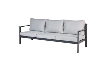 3-sitssoffa Beliani Kiato Grå/svart Light grey||Black - Hagemøbler & utemiljø - Utesofa - Hagesofa & hagebenk