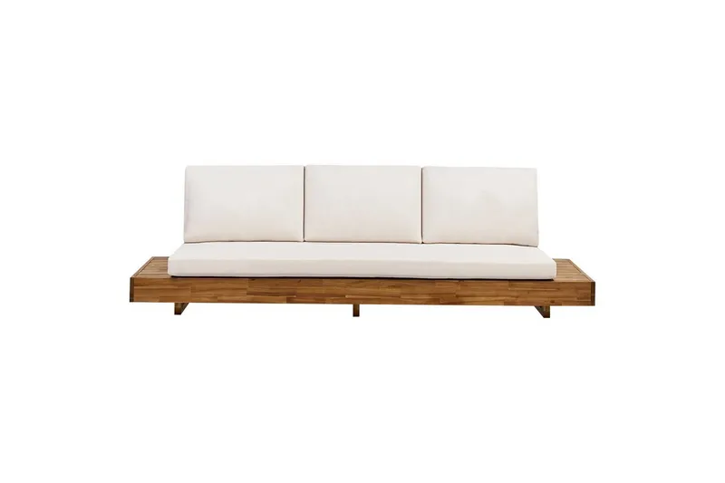 3-sitssoffa Beliani Marettimo Light wood||White