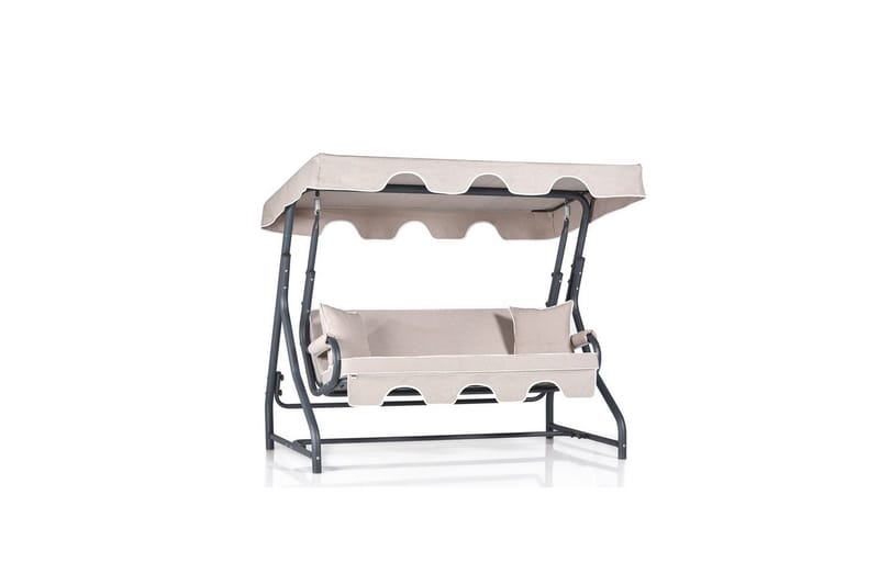 Bellan Utendørs Hengende Sofa 3 Seter - Svart/Cremehvit - Hagemøbler & utemiljø - Utesofa - Hengesofa